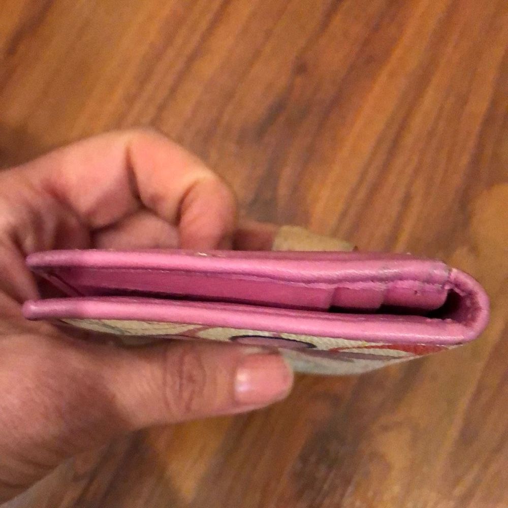 COACH rare Flower card holder pink - Picture 5 of 7